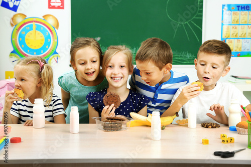 Cute children at lunch time...
