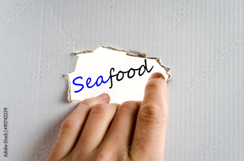 Seafood text concept