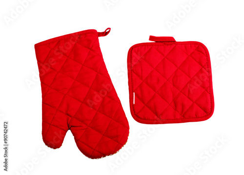 Photography Red kitchen glove