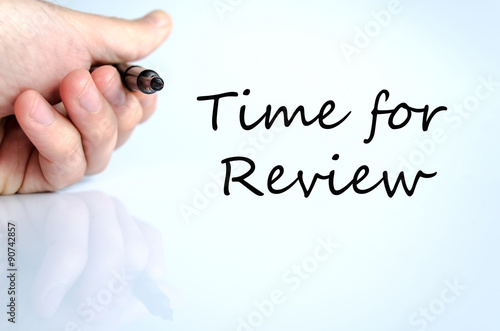 Time for review text concept