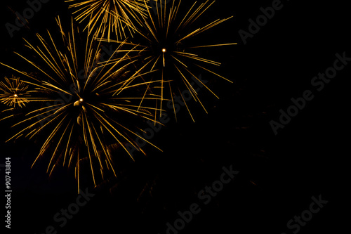 Wallpaper Mural Colorful fireworks on the black sky background Torontodigital.ca