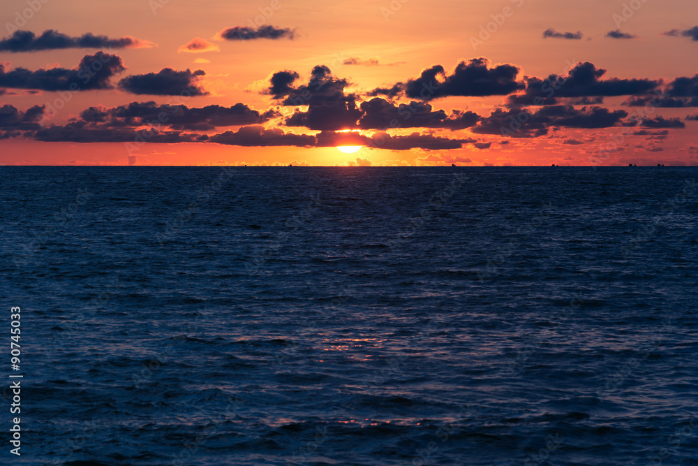 Beautiful twilight over the sea Beautiful twilight over the sea
