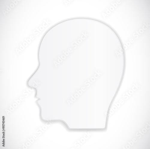 head man paper icon