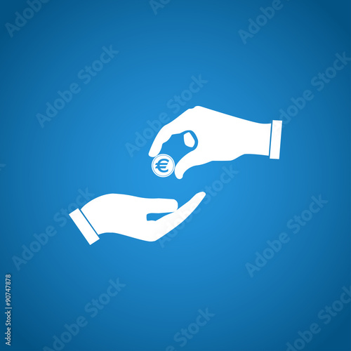  give alms Flat icon