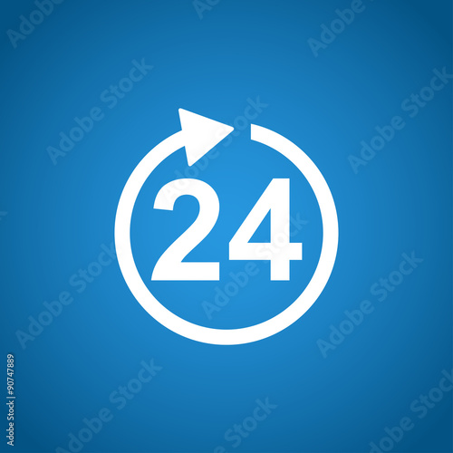 clock hours icon. Flat vector icon