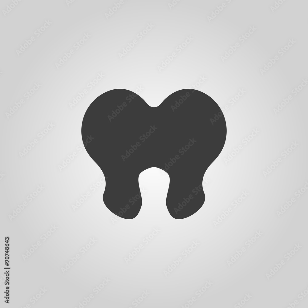 The tooth icon. Dentist and stomatology symbol. Flat The tooth icon. Dentist and stomatology symbol. Flat