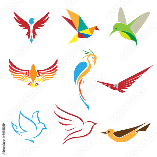 Birds logo elements