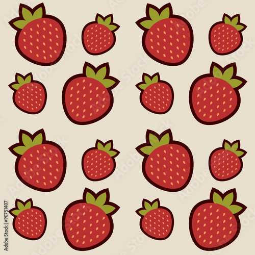 Fototapeta Naklejka Na Ścianę i Meble -  Background with red strawberries