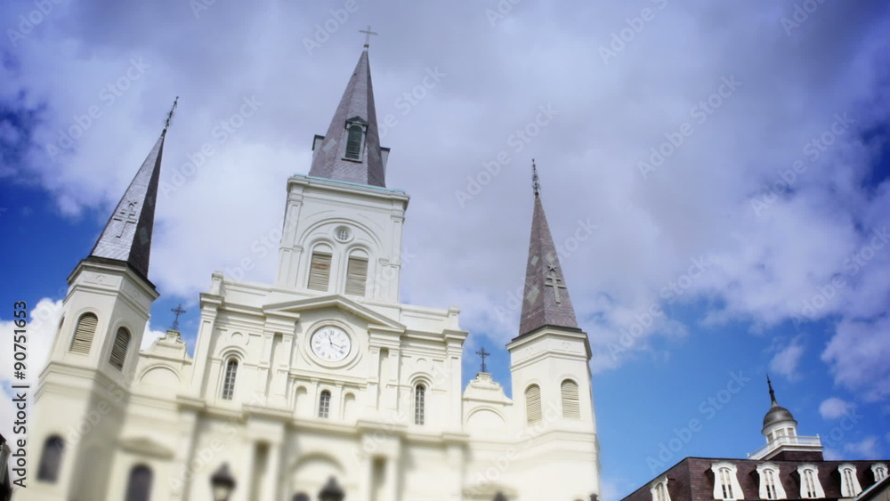 Timelapse View of the St Louis Cathedral in New Orleans 4016 Timelapse View of the St Louis Cathedral in New Orleans 4016