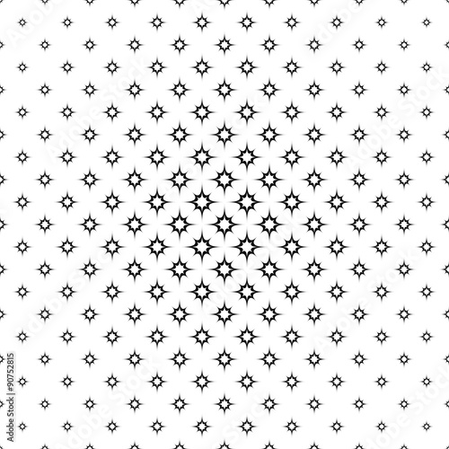 Seamless monochrome star pattern