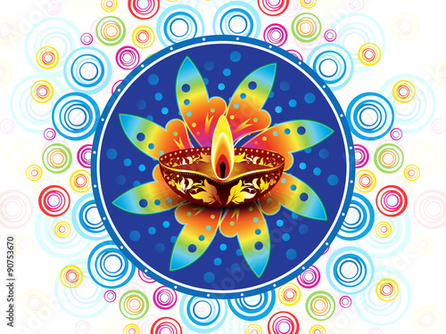 abstract colorful artistic diwali  background photo