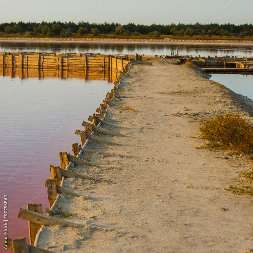 Fototapeta premium Fastening of artificial dams