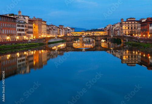 Ponte Santa Trinita bridge over the Arno River  Florence