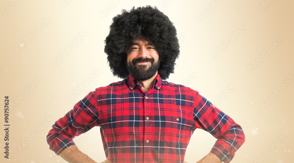 Happy afro man Happy afro man