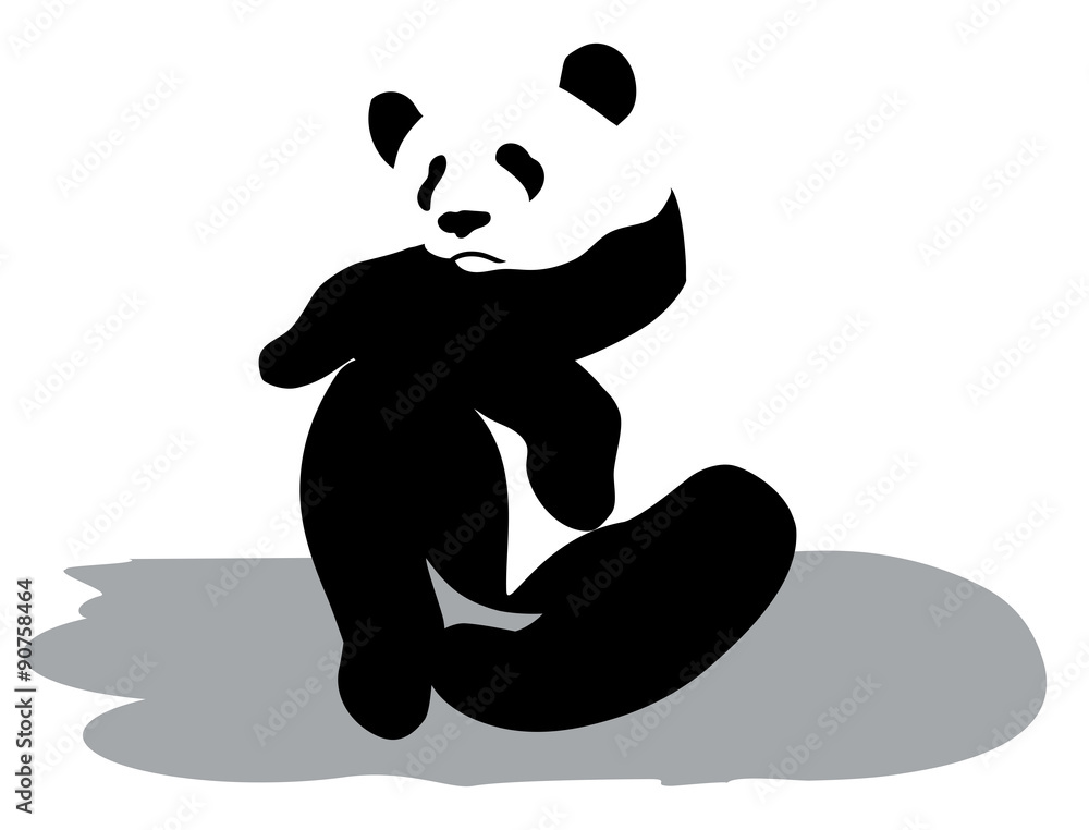 Fototapeta premium Smutna panda
