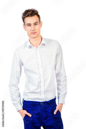 man in white shirt