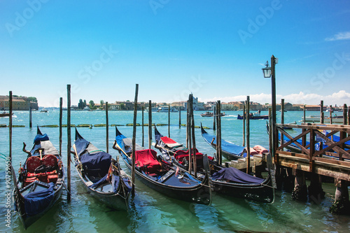 Venice with gondolas