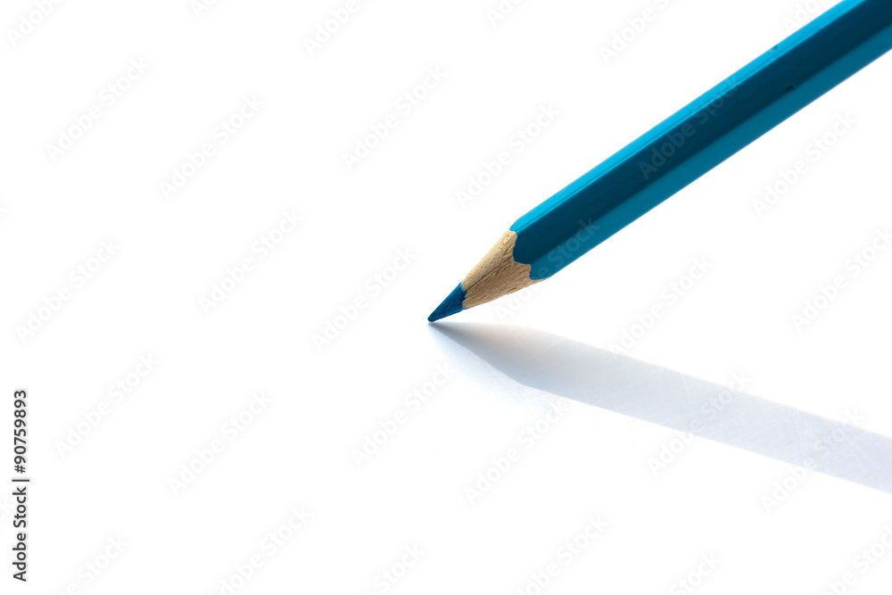Color pencils on white background close up Color pencils on white background close up
