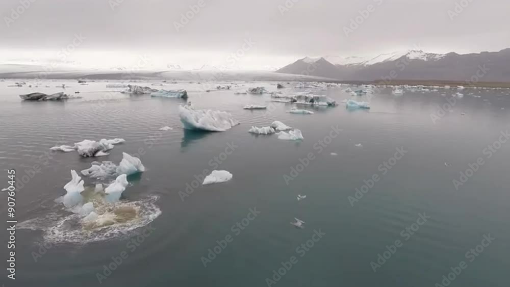 AERIAL VIEW GLACIER ICEBERGS AERIAL VIEW GLACIER ICEBERGS