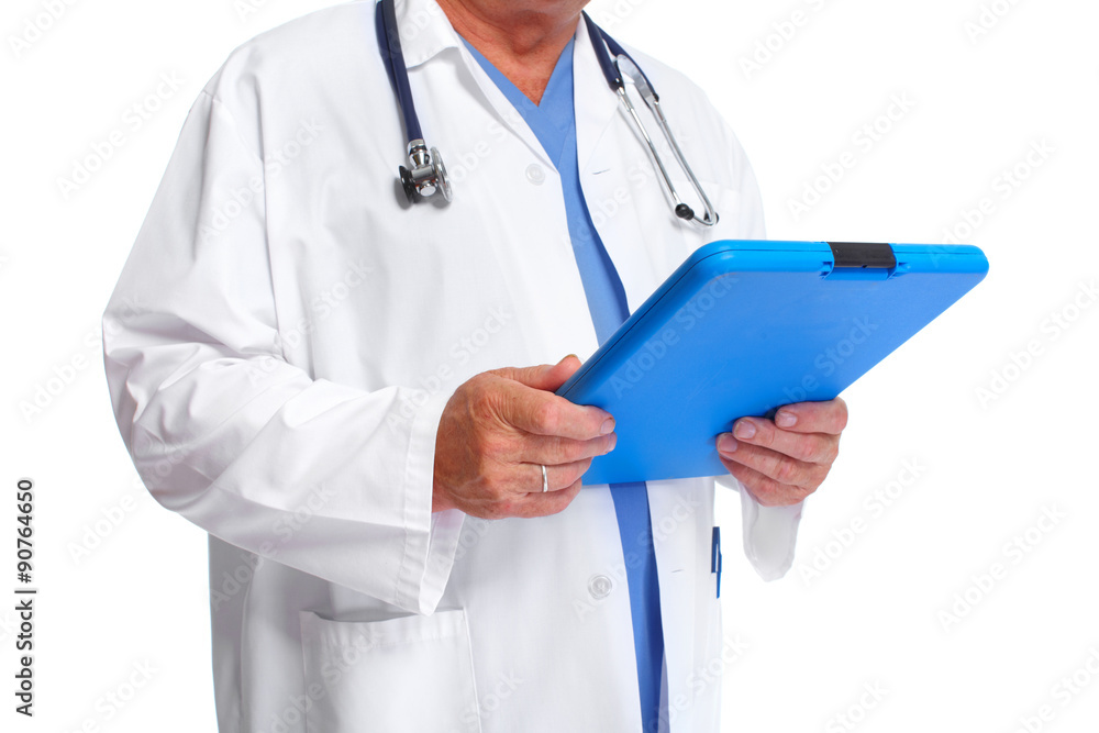 Hands of doctor with clipboard. Hands of doctor with clipboard.