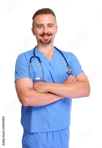 Smiling hospital doctor.