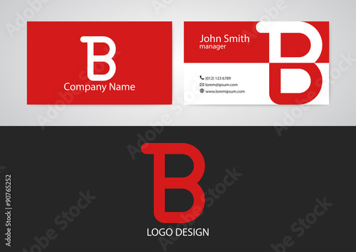 Vector illustration of logo and business card