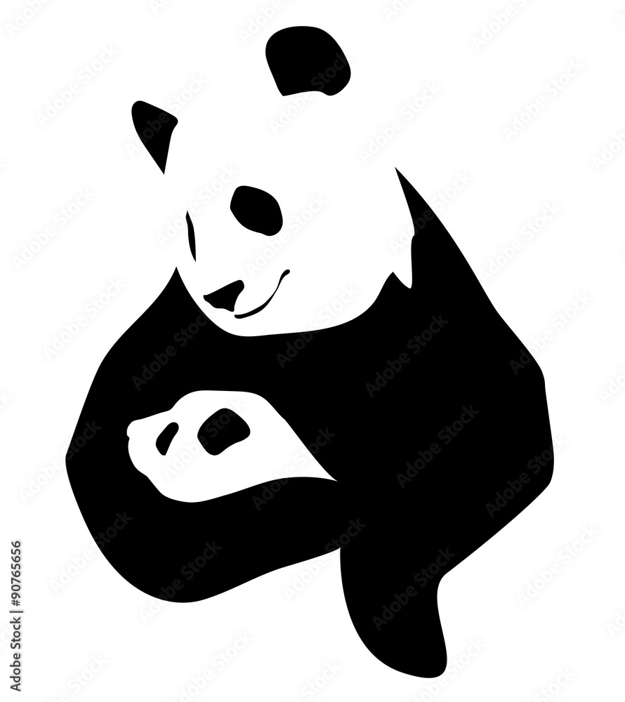 Fototapeta premium Panda with a little baby