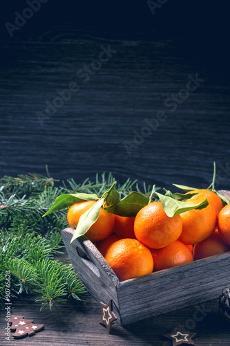 Fototapeta Naklejka Na Ścianę i Meble -  Christmas tangerines