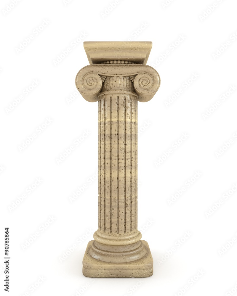 Ancient Ionic Column With Cracks Ancient Ionic Column With Cracks