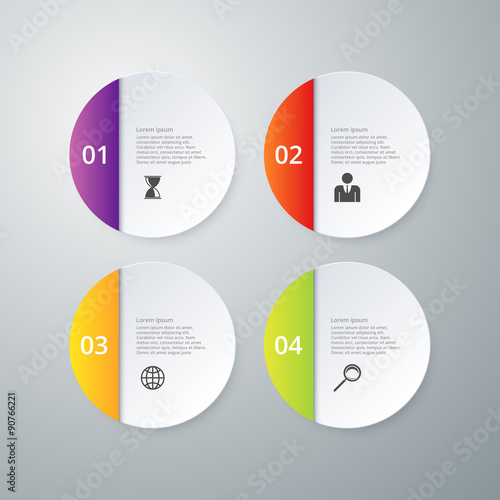 Vector illustration infographics four circles