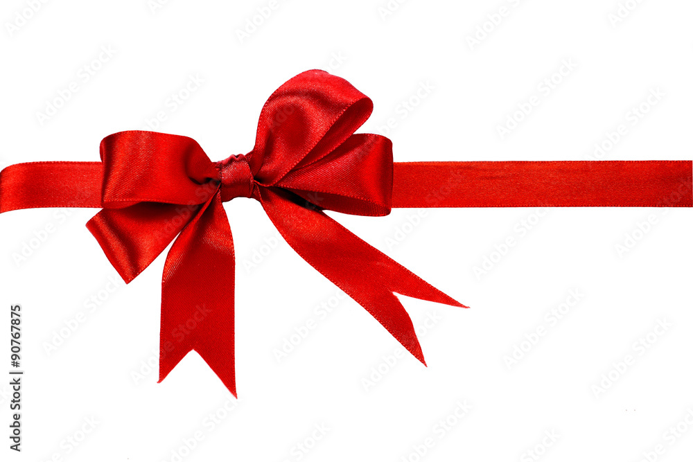 Red ribbon isolated on a white background Red ribbon isolated on a white background