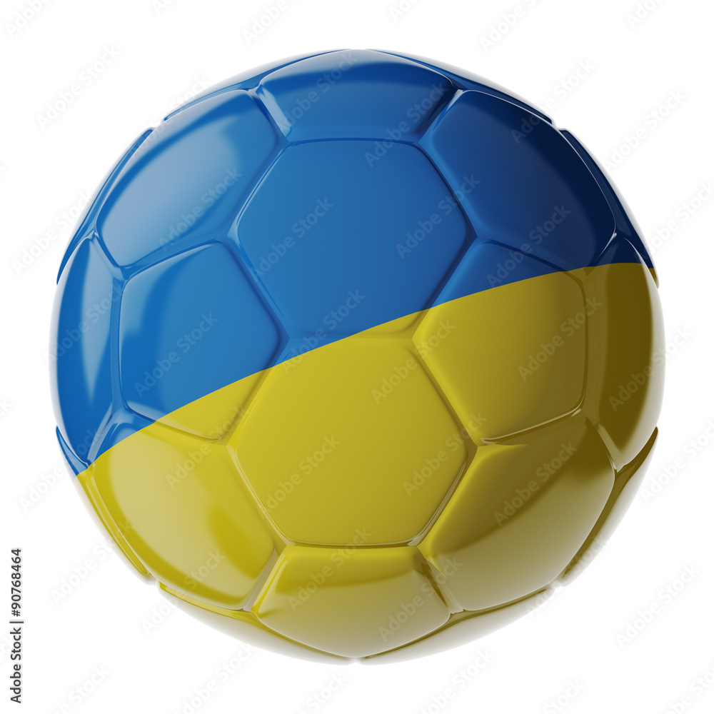 Soccer ball. Flag of Ukraine