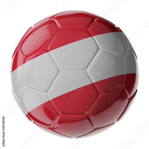 Soccer ball. Flag of Austria