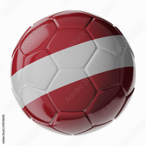Soccer ball. Flag of Latvia