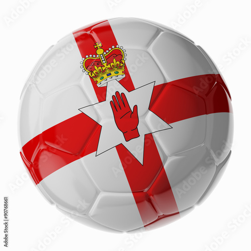 Принти на полотні Soccer ball. Flag of Northern Ireland