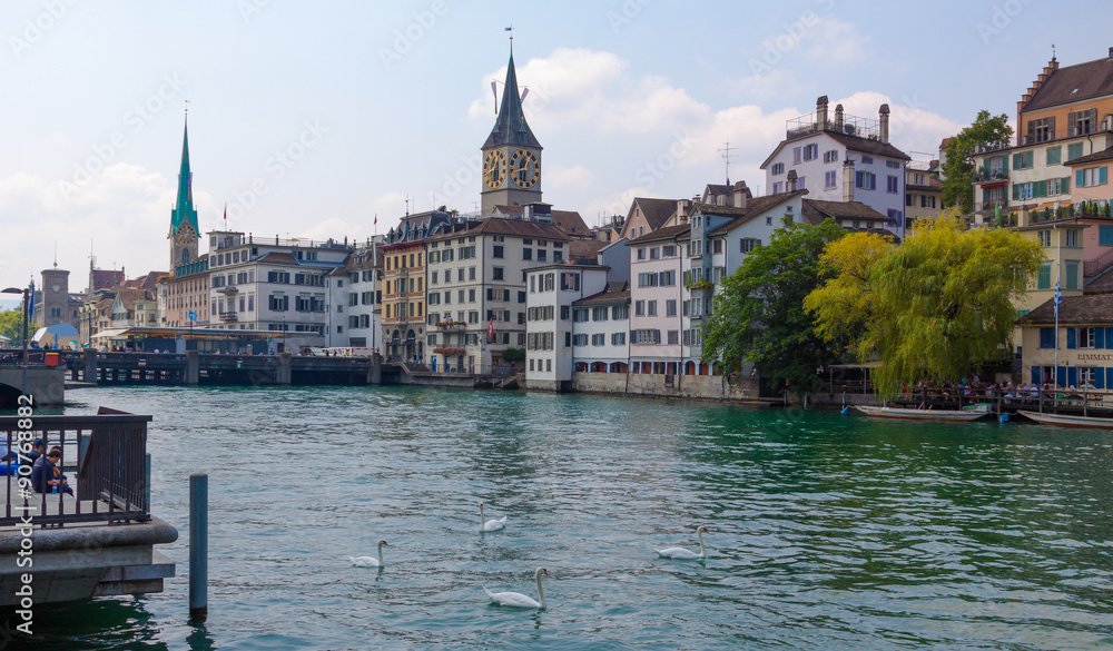 Switzerland Zurich The Limmat River