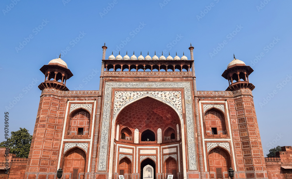 South Grand entrance gate of Taj Mahal, Agra, India
