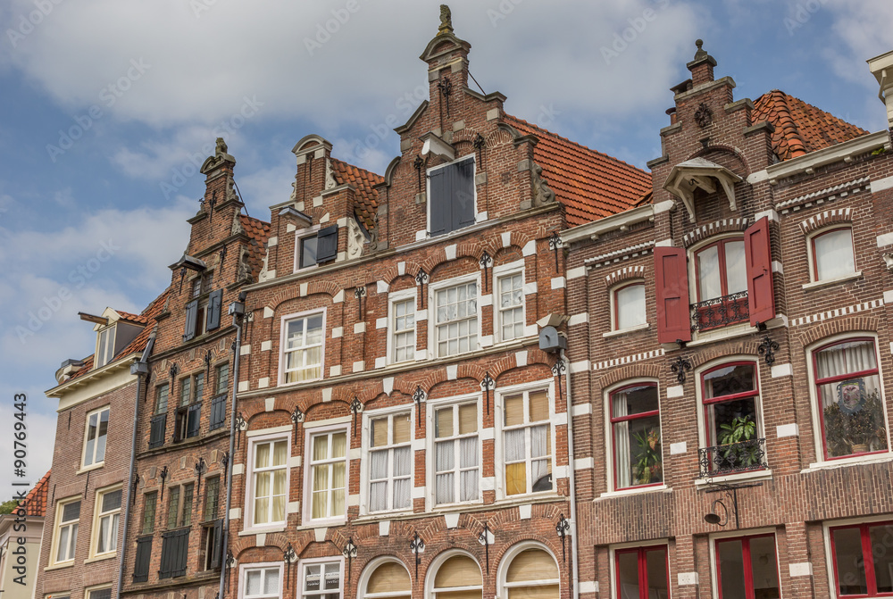 Facades of old houses in Zutphen