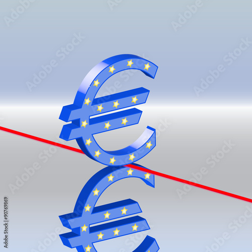 Euro rote Linie