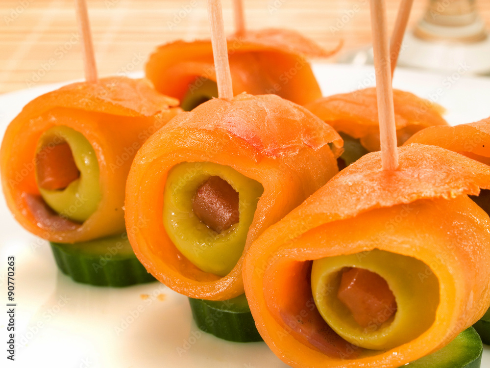 Salmon Rolls with Olive Salmon Rolls with Olive
