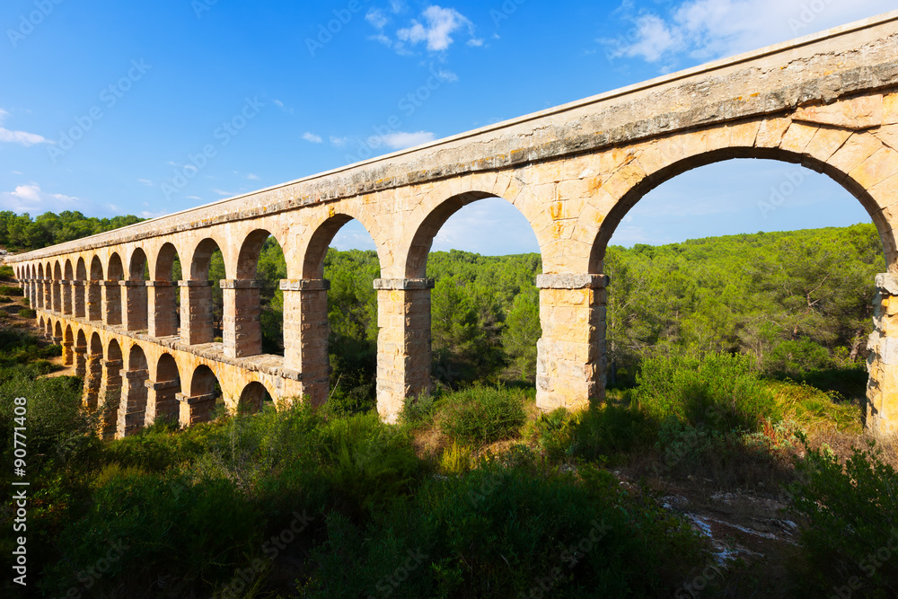 ancient roman aqueduct in Tarragona