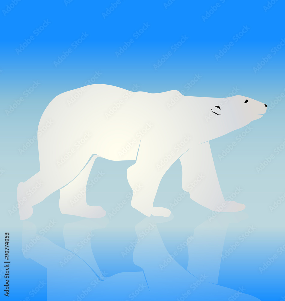 Fototapeta premium Bear on ice logo