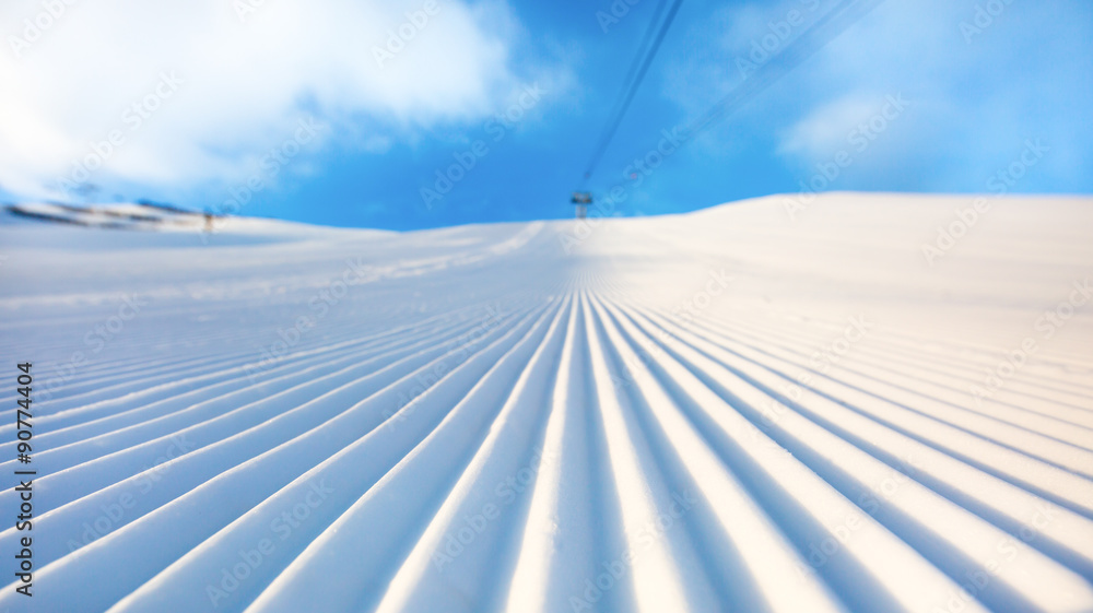 Groomed Snow Stock Photo Adobe Stock