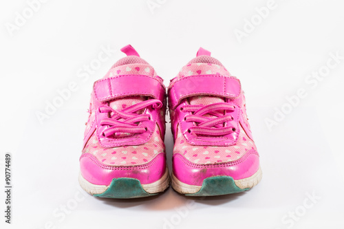 Isolated child's shoes