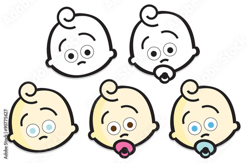 Vector Baby faces