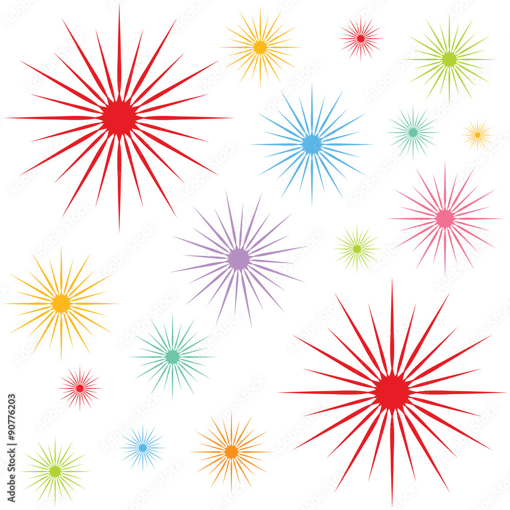 Seamless Pattern with firework Seamless Pattern with firework