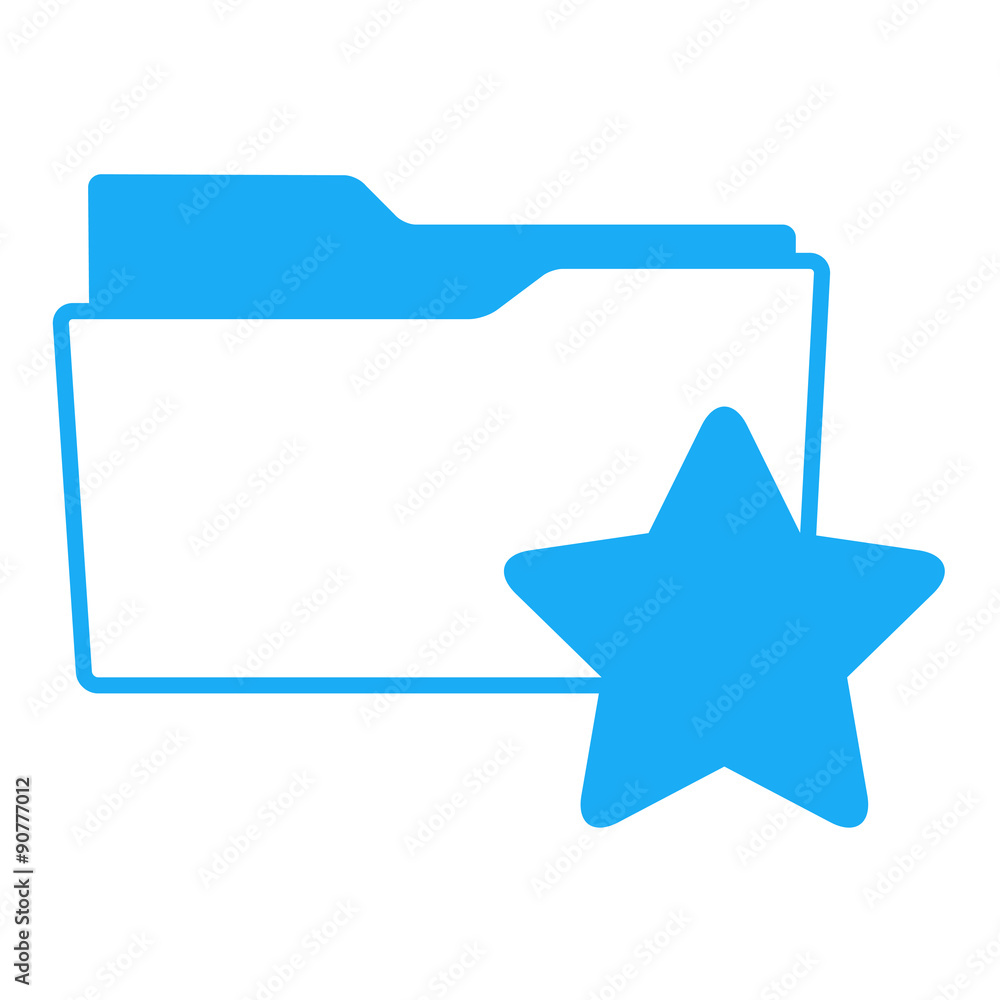 Icono aislado expediente simbolo favorito azul Icono aislado expediente simbolo favorito azul