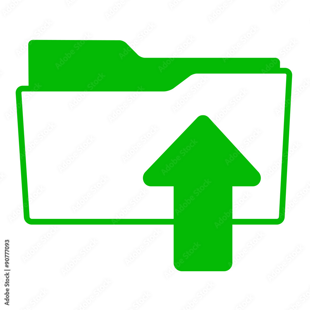 Icono aislado expediente simbolo subir verde Icono aislado expediente simbolo subir verde