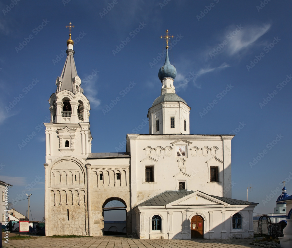 Holy Gate and Gate Church of Assumption in Bogolyubskii Monastery. Bogolyubovo. Vladimir oblast. Russia
