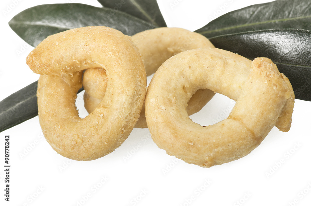 custom made wallpaper toronto digitalTaralli on the  white,Traditional Italian snack from Puglia
